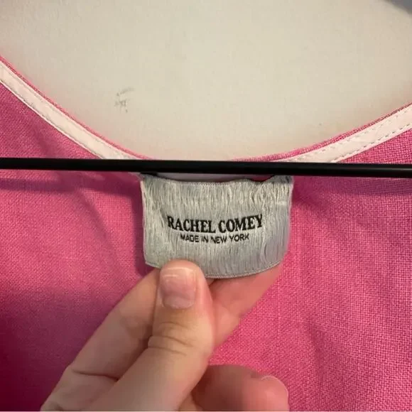 Rachel Comey Linen Pink Scoop Neck Tank 4 Small